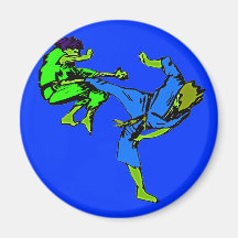 KICK BOXING FRIDGE MAGNET