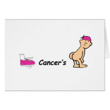 kick cancers butt greeting cards