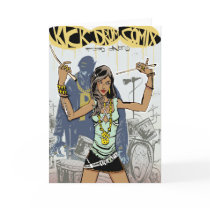 artsprojekt, kick drum one greeting card, jim, mahfood, food, one, 40oz, comics, clerks, grrl scouts, colt 45, stupid, page, filler, man, live art, live, art, z-trip, murs, felt, true, tales, underground, hip, hop, sarah, silverman, program, frenchpulp, mahf, earthworms, comic, books., jim mahfood, jim mahfood skateboards, food one skateboards, 40 oz comics skateboards, food one, 40 oz comics, Card with custom graphic design