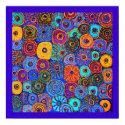 Kick It Up! Circles Flowers Poster signed posters