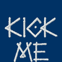 kick me embroidered shirts