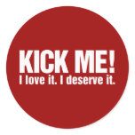 Kick Me on Back Masochism Masochist stickers
