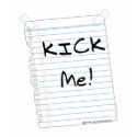 Kick Me Sign Ladies Twofer Sheer (Fitted) t-shirts