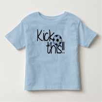 soccer, sports, kick, ball, birthday, toddler, children, fun, game, school, T-shirt/trøje med brugerdefineret grafisk design