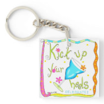 Kick Up Your Heels Celebration White Key Chain key chains