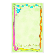Kick up Your Heels Green Stationery stationery