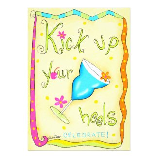 Kick up Your Heels Invitation Yellow