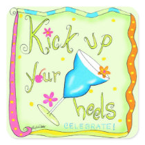 Kick up Your Heels Square Sticker Sticker stickers