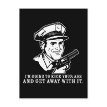 kick your ass and get away with it postcards
