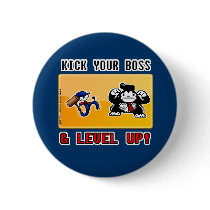 kick your boss & level up! buttons