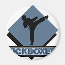 Kickboxer blue diamond refrigerator magnets