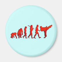 Kickboxing MMA Fitness Mens Athlete Evolution Refrigerator Magnets