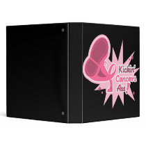 Kickin Cancer's Ass Breast Cancer Vinyl Binders