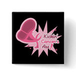 Kickin Cancer's Ass Breast Cancer Pin