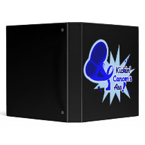 Kickin Cancer's Ass Colon Cancer Vinyl Binder