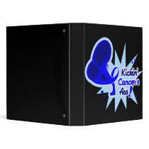 Kickin Cancer's Ass Rectal Cancer 3 Ring Binder