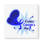 Kickin Cancer's Ass Rectal Cancer Refrigerator Magnets
