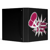 Kickin Cancer's Ass Throat Cancer Vinyl Binders