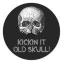 Kickin it Old Skull stickers