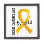 Kicking Ass Priceless Childhood Cancer Premium Jewelry Box