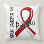 Kicking Ass Priceless Head Neck Cancer Throw Pillow