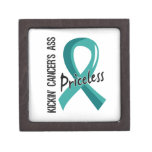 Kicking Ass Priceless Ovarian Cancer Premium Keepsake Box