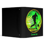 Kicking Balls in Green and Gold 3 Ring Binder