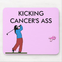 KICKING CANCER'S ASS Golf Mousepad