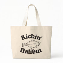 Kicking Halibut Tote Bag