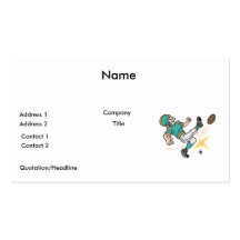 kicking off football player business card template