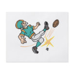 kicking off football player flyer