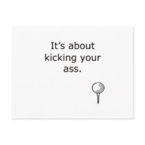 Kicking Your Ass Golf Design Postcards