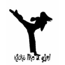 Kicks like a girl t-shirts