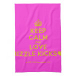 [Crown] keep calm and love rizzle kicks [Love heart]  Kicthen Towels