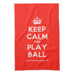 [Crown] keep calm and play ball  Kicthen Towels