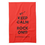[Electric guitar] keep calm rock on!!!  Kicthen Towels