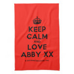 [Crown] keep calm and love abby xx  Kicthen Towels