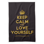 [Crown] keep calm and love yourself  Kicthen Towels