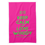 [UK Flag] keep calm and love woody  Kicthen Towels