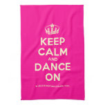 [Dancing crown] keep calm and dance on  Kicthen Towels