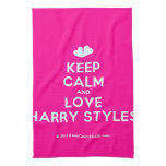 [Two hearts] keep calm and love harry styles  Kicthen Towels