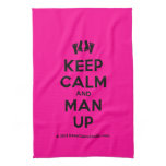 [Feet] keep calm and man up  Kicthen Towels