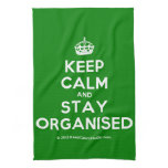 [Crown] keep calm and stay organised  Kicthen Towels