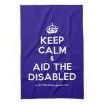 [Crown] keep calm & aid the disabled  Kicthen Towels