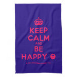 [Crown] keep calm and be happy [Smile]  Kicthen Towels