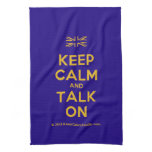 [UK Flag] keep calm and talk on  Kicthen Towels