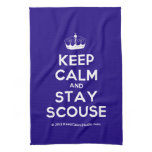 [Knitting crown] keep calm and stay scouse  Kicthen Towels
