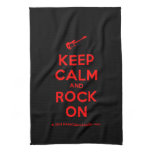 [Electric guitar] keep calm and rock on  Kicthen Towels