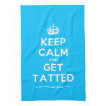 [Crown] keep calm and get tatted  Kicthen Towels