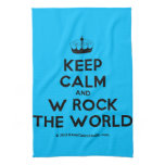 [Knitting crown] keep calm and w rock the world  Kicthen Towels